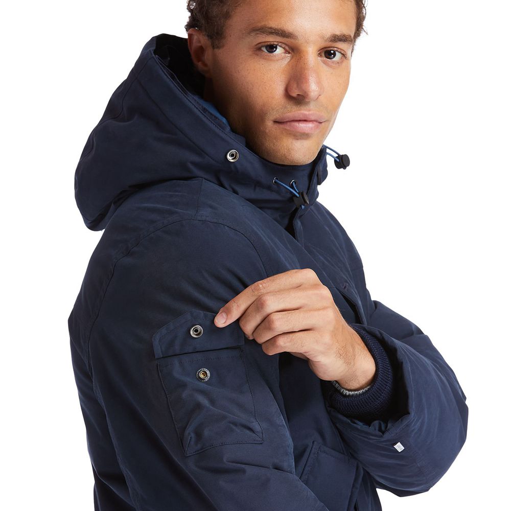 Chaquetas Timberland Argentina Hombre - Scar Ridge Waterproof Snorkel - Azul Marino - EZTDJC-654